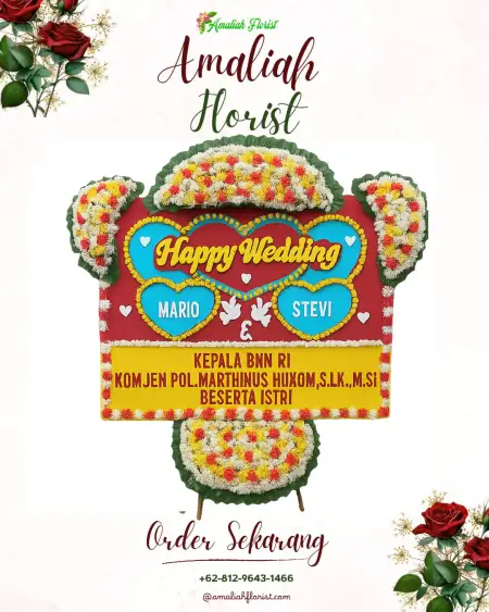 Papan Bunga Pernikahan Gilih Karang Jati